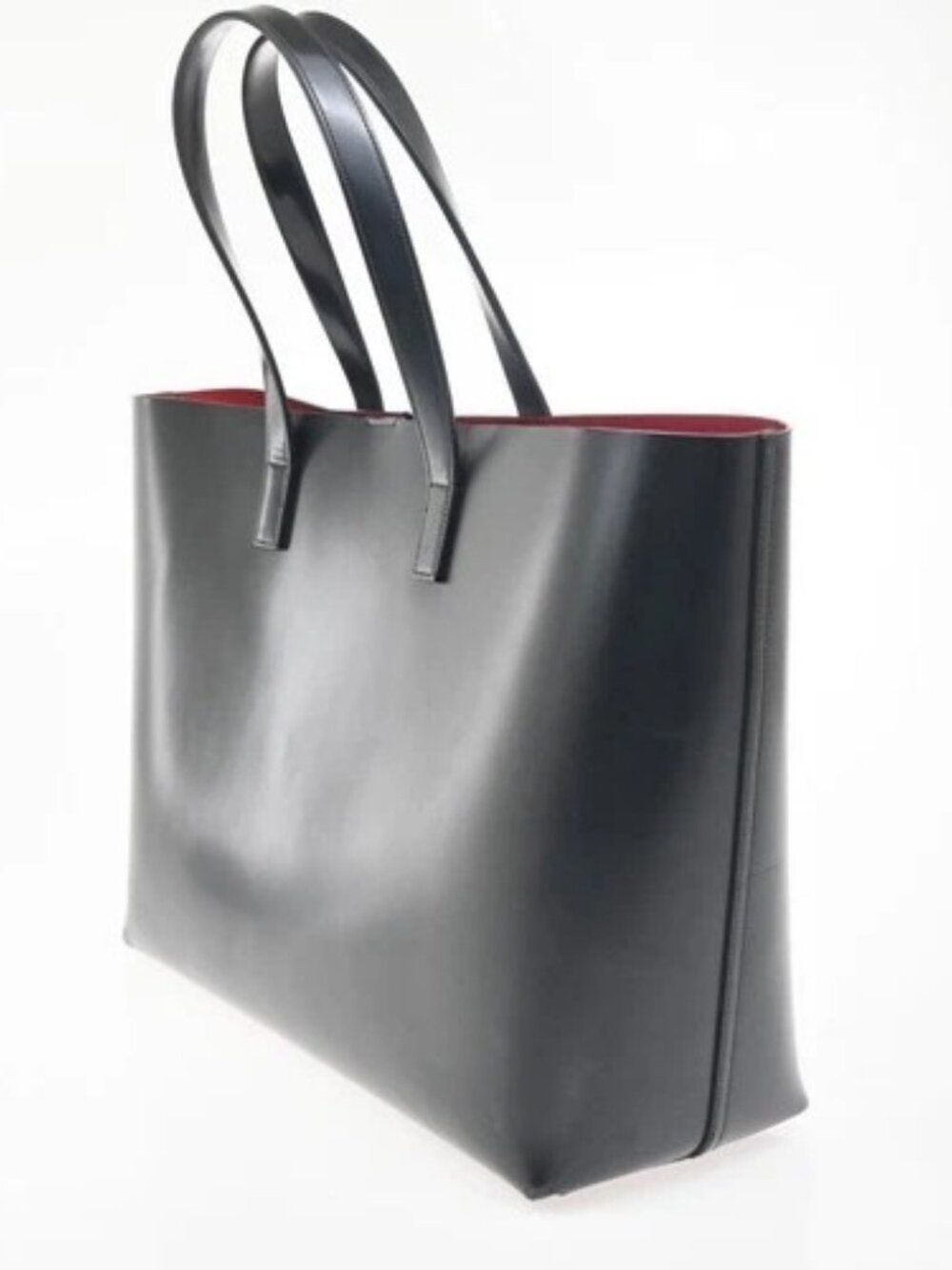 SAINT LAURENT Shoulder Hand Tote Bag Pouch Leather Black GHW Italy 95RL924 - Picture 4 of 15